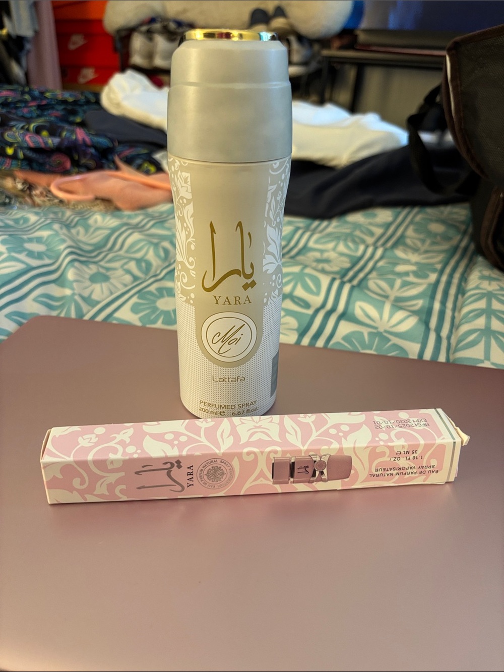Ara Yara Perfume Spray - Light Pink and Gold Accents
